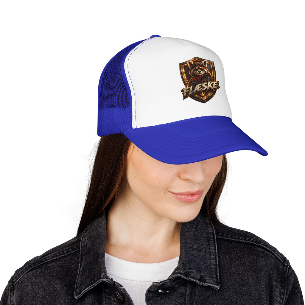 Ember Raccoon Shield Trucker Hat