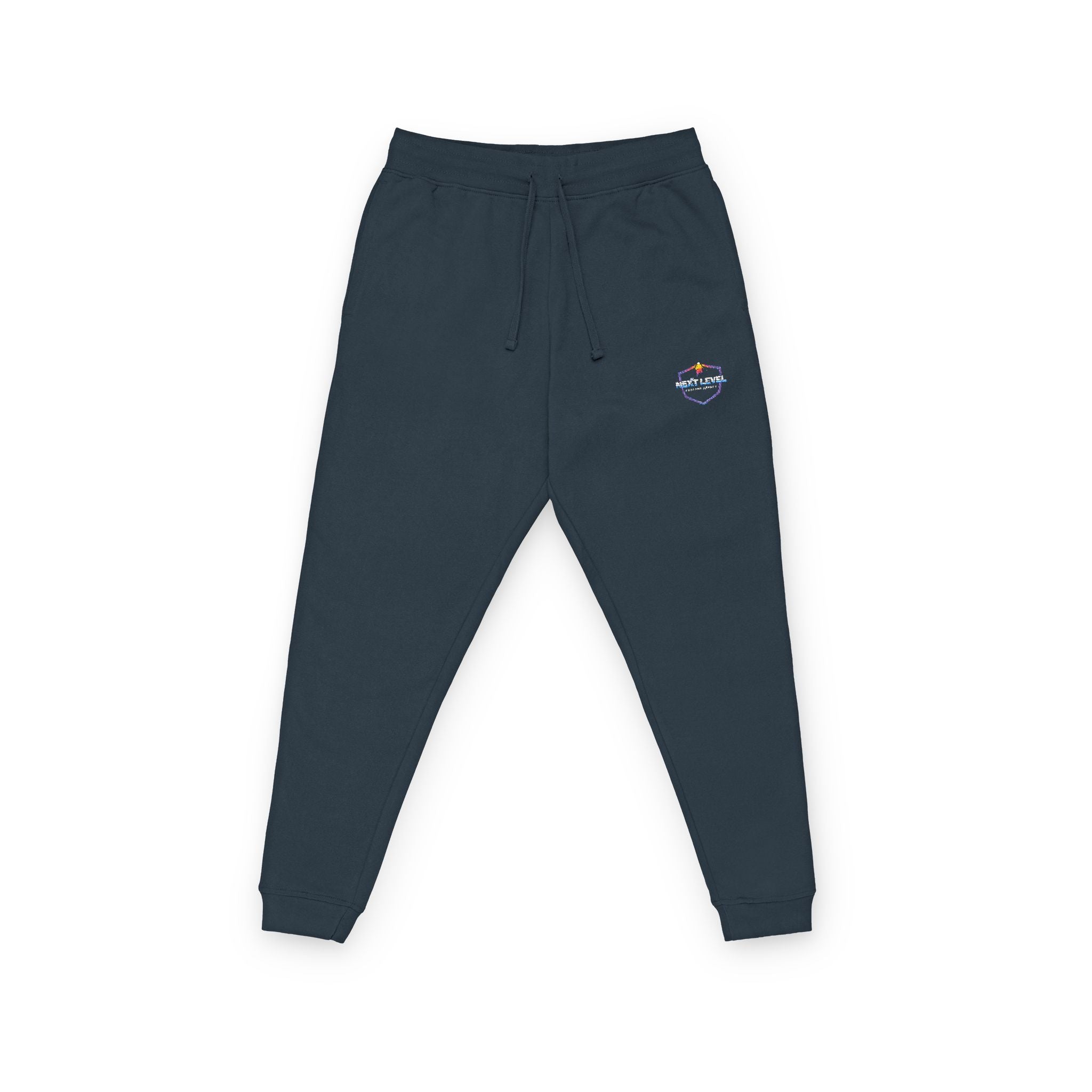 NLC Embroidered Gold Rose Joggers – Cozy Fleece Sweatpants