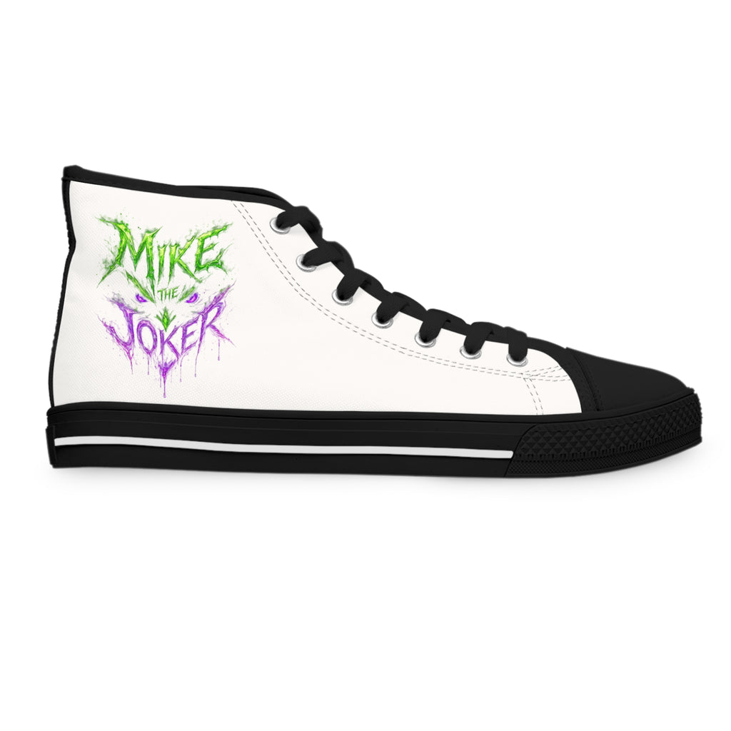 High Top Sneakers — Neon Graffiti "Make It Quicker" Women's Canvas Shoes