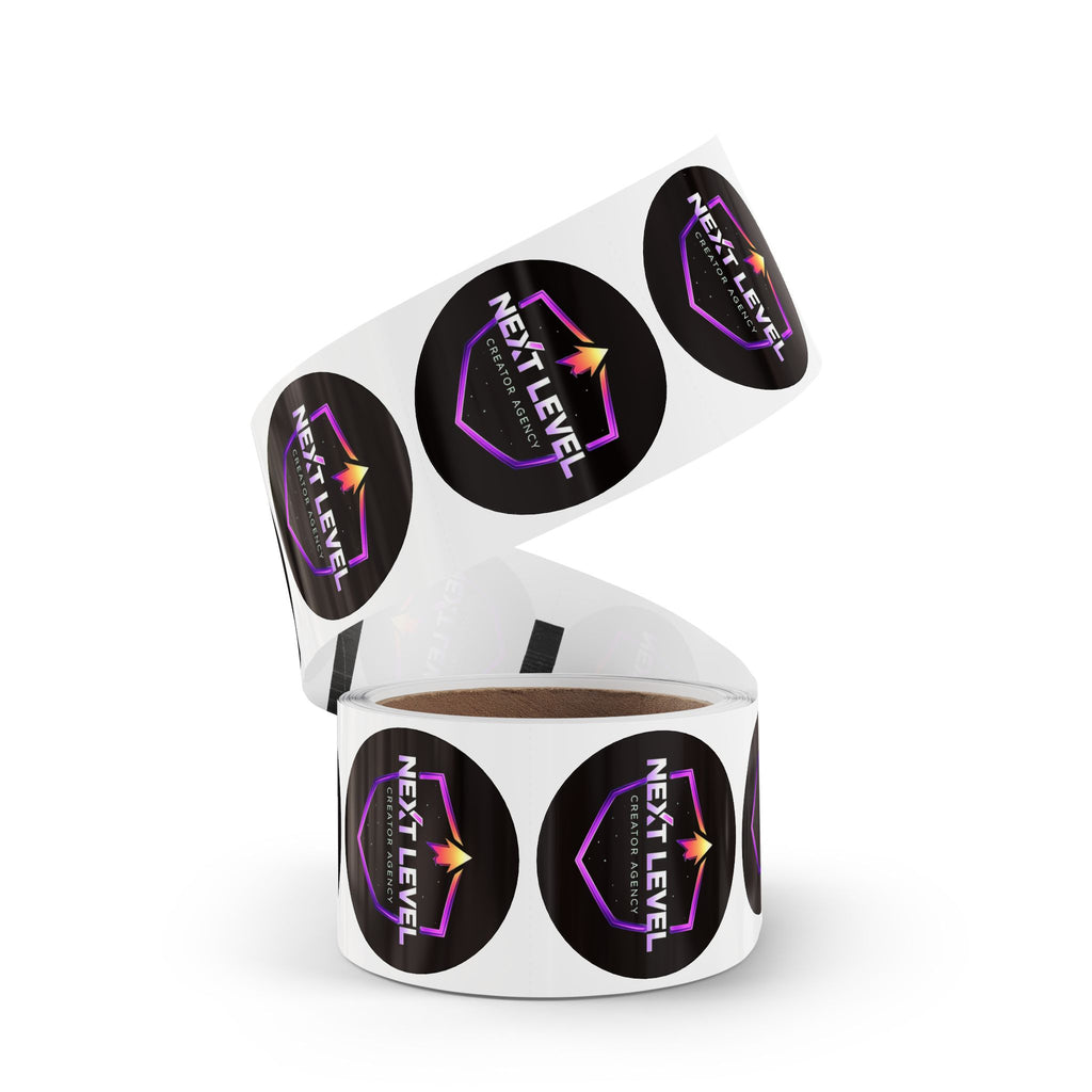 Next Level Round Sticker Labels – Branded Logo Sticker Rolls for Packaging & Promotions