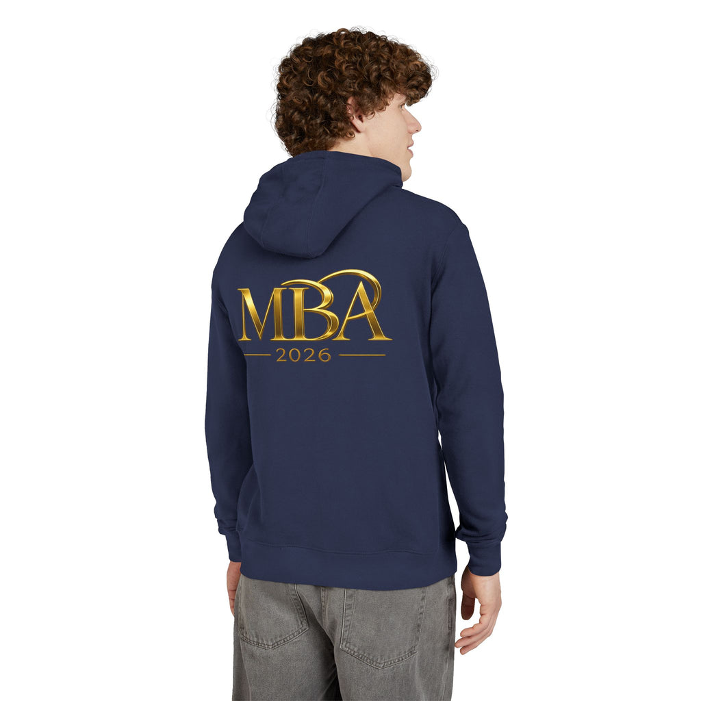 MBA 2026 Hoodie — Gold Crest Graduation Pullover