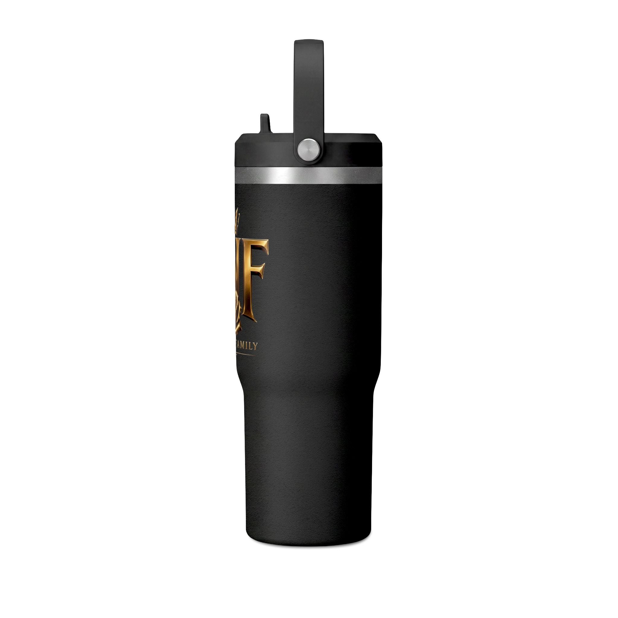 TNF 'The Naji Family' 32oz Nomad Tumbler – Insulated Travel Cup with Gold Crest Design