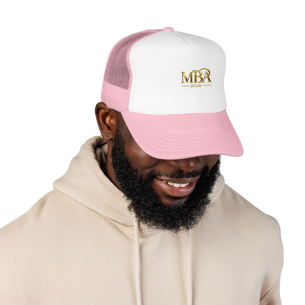 MBA 2026 Trucker Hat - Gold Embroidered Foam Mesh Cap