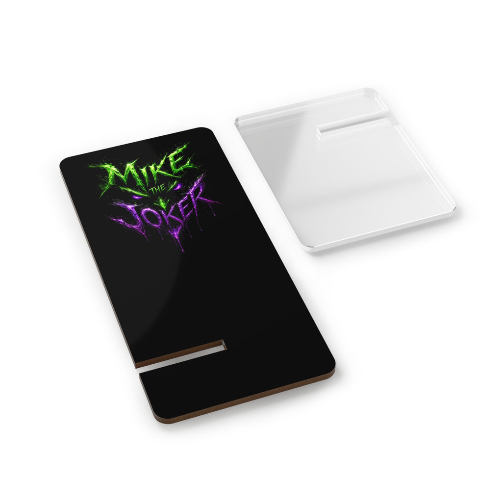 Phone Stand — 'Mike the Joker' Black Acrylic Mobile Display Stand