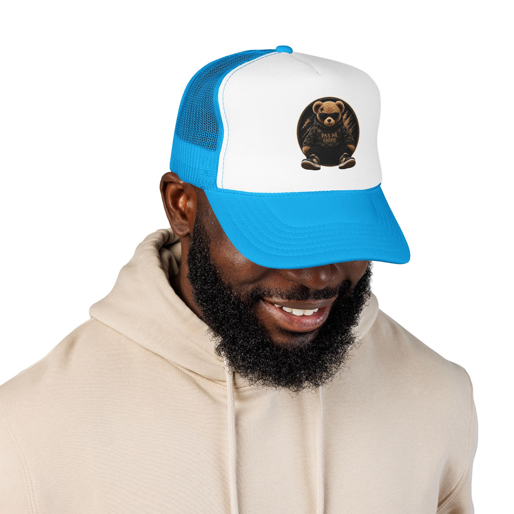 Teddy Bear Trucker Hat — Vintage "Pas de Panier" Patch Cap