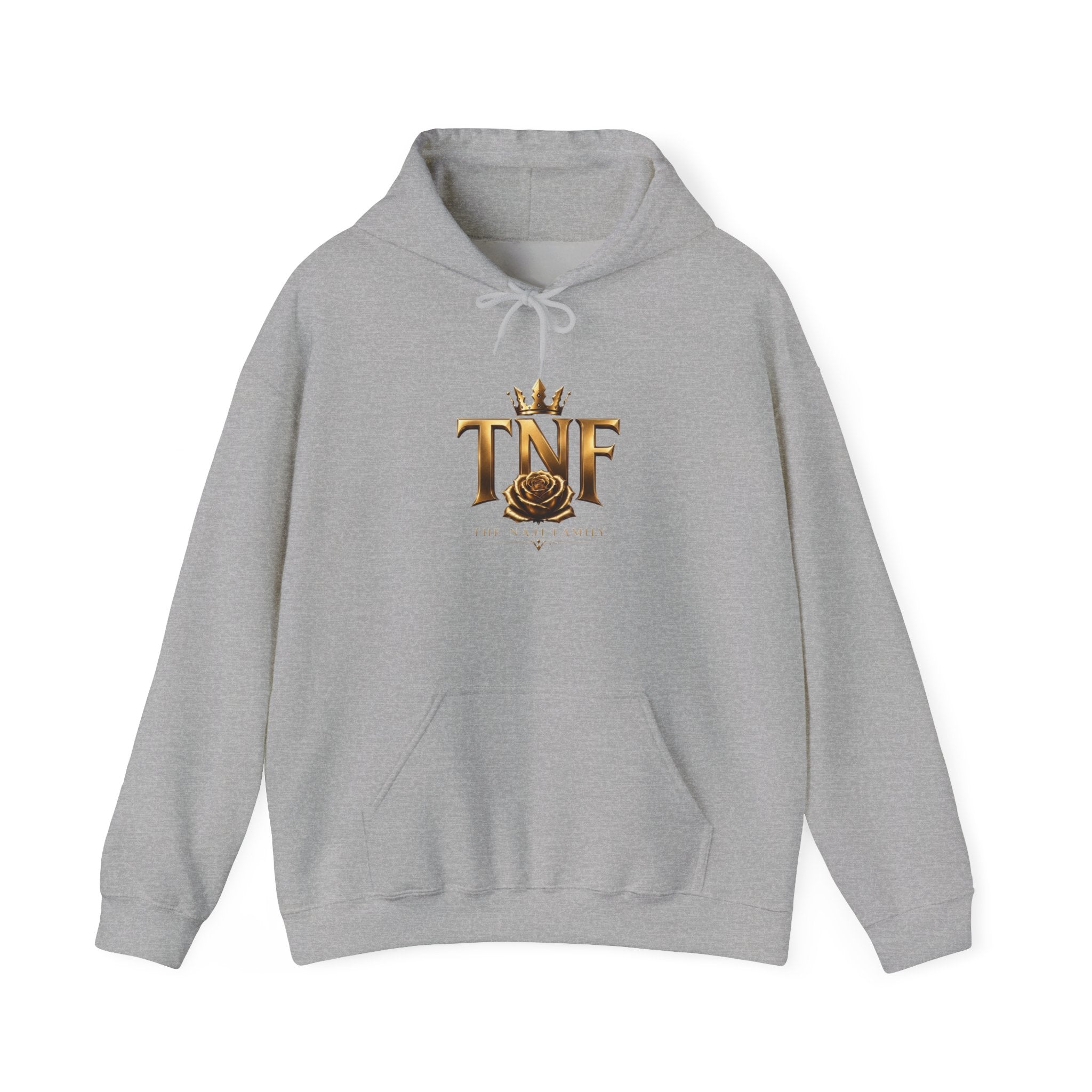 TNF Gold Rose Hoodie — Elegant Crown Logo Pullover