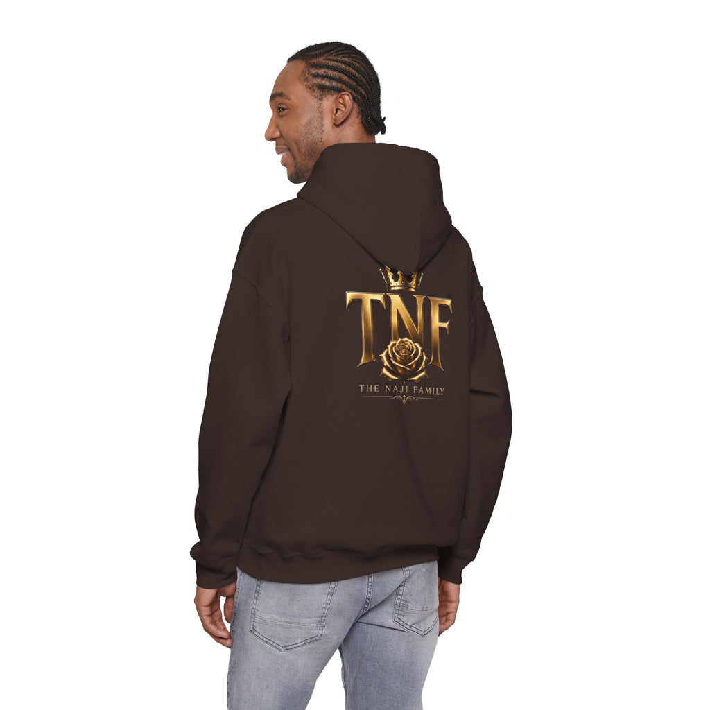 TNF Gold Rose Hoodie — Elegant Crown Logo Pullover