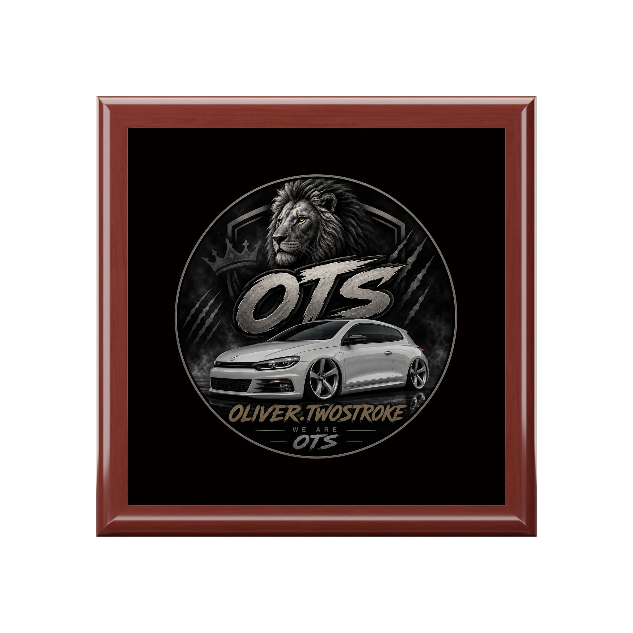 Custom OTS Lion Car Jewelry Box — Personalized Oliver Twostroke Keepsake