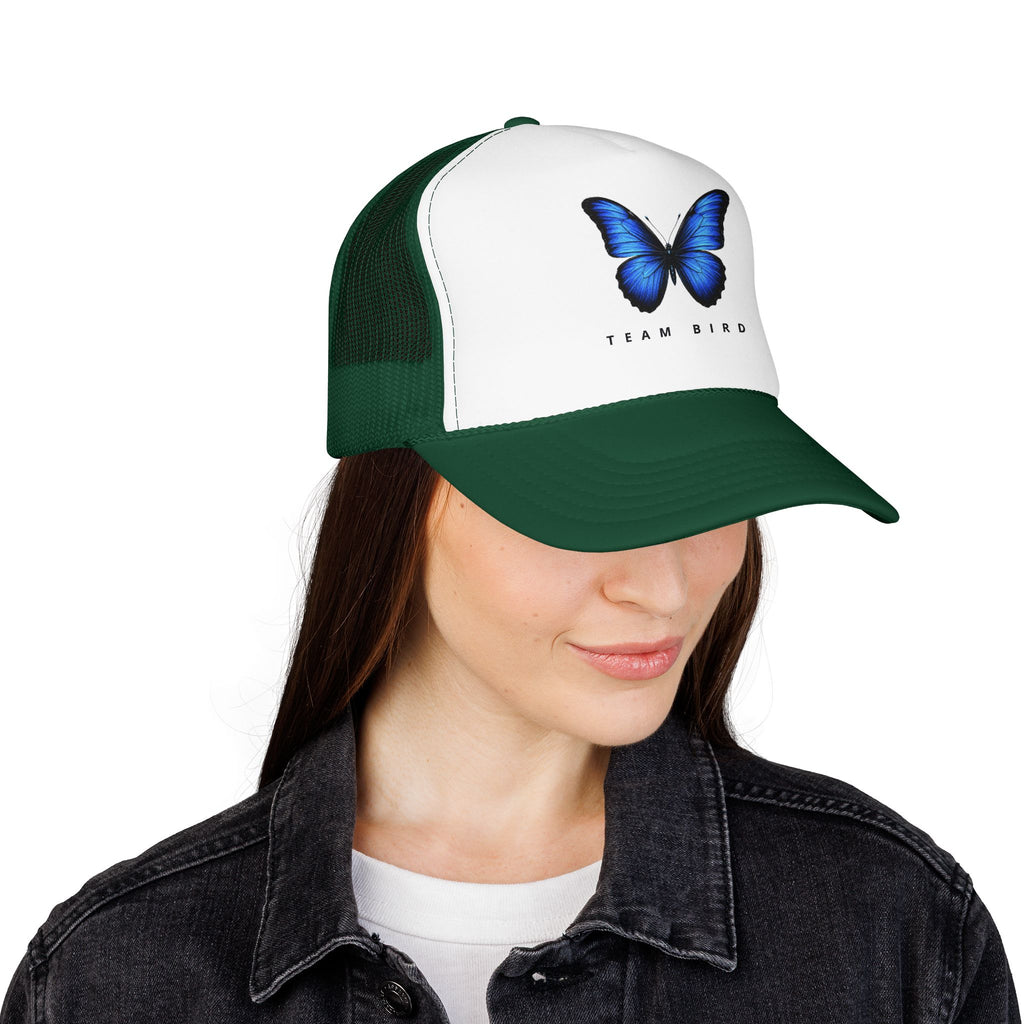Blue Butterfly Trucker Hat — Vibrant Monarch-Inspired Foam Cap