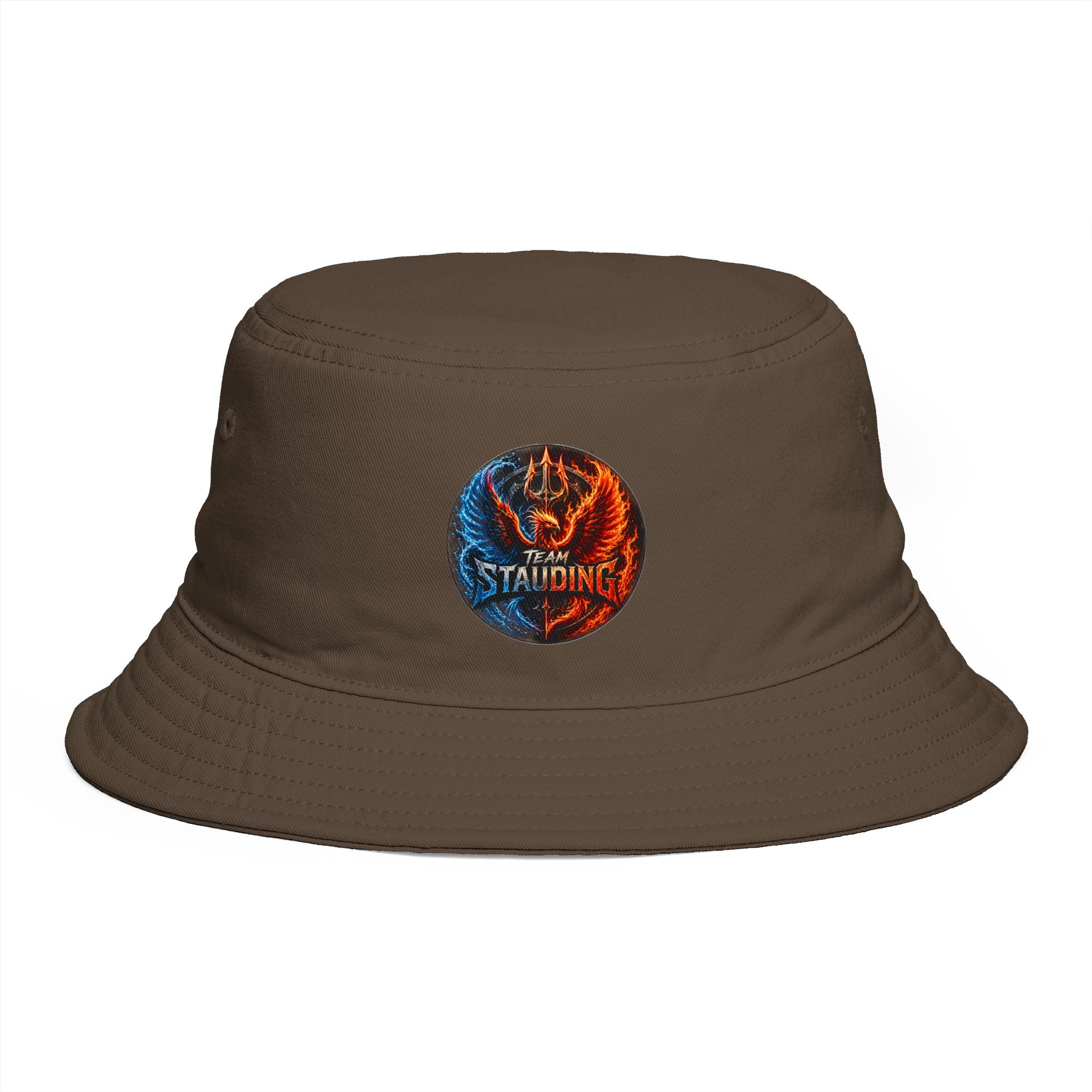 Next Level Creation Agency Brown Bucket Hat — Logo Embroidered Streetwear