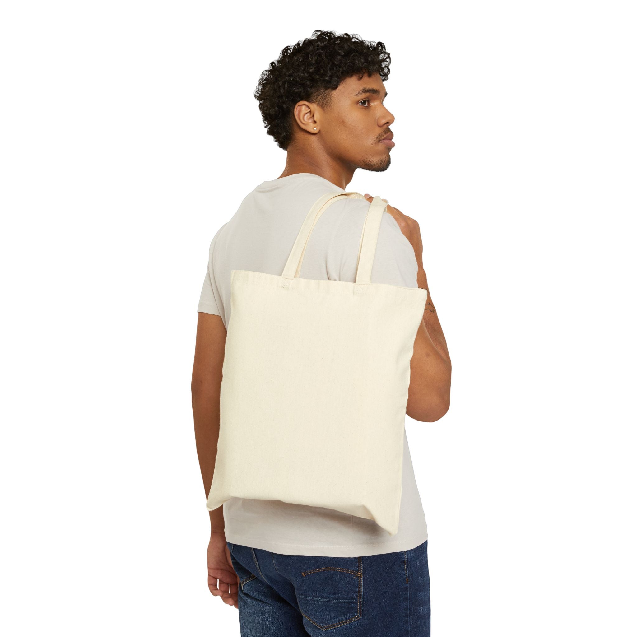 Next Level Tote Bag — Minimal Hexagon Logo with Sunset Accent