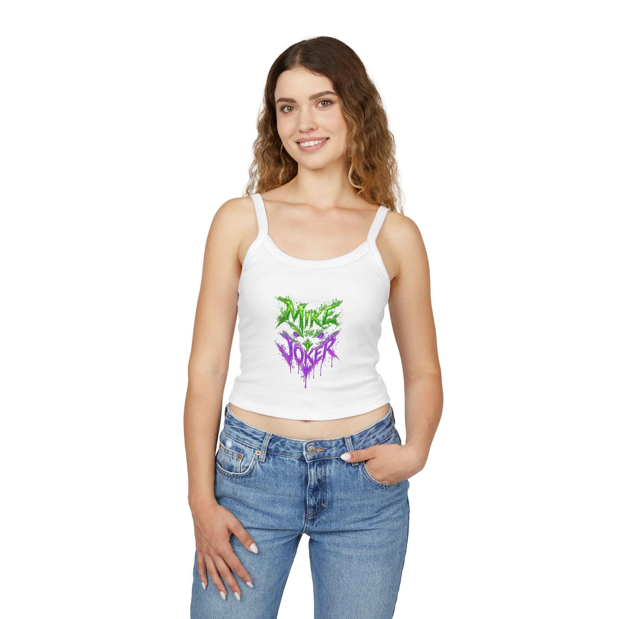 Tank Top — 'Pure Joker' Graffiti Drip Crop Tank