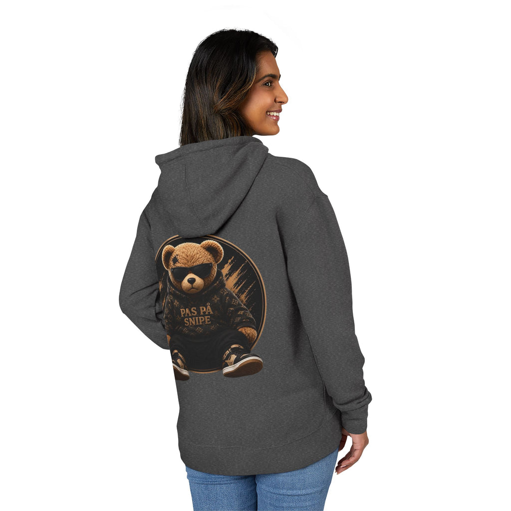 Teddy Bear Hoodie — 'Pas På Snipe' Graphic Pullover
