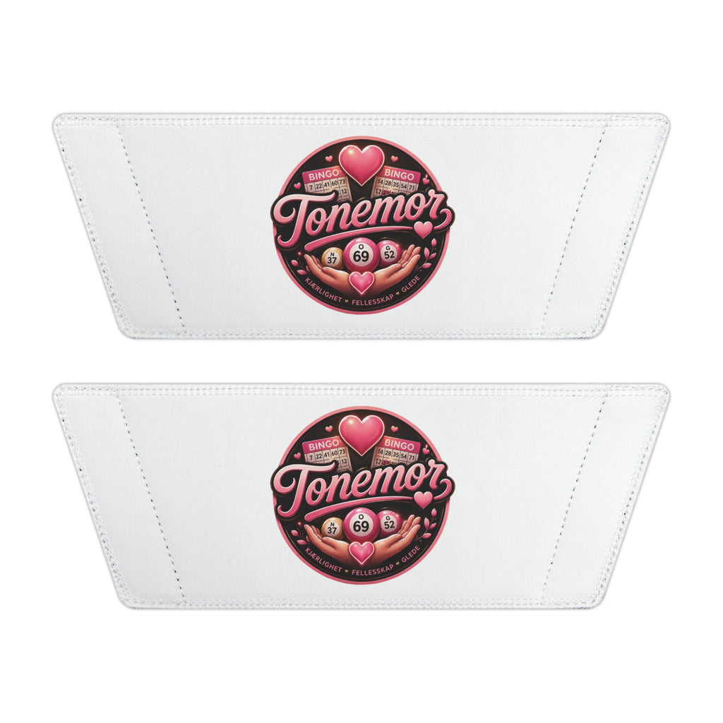 Slide Sandals — White Removable-Strap Slides with Pink 'Jammin' Heart' Logo
