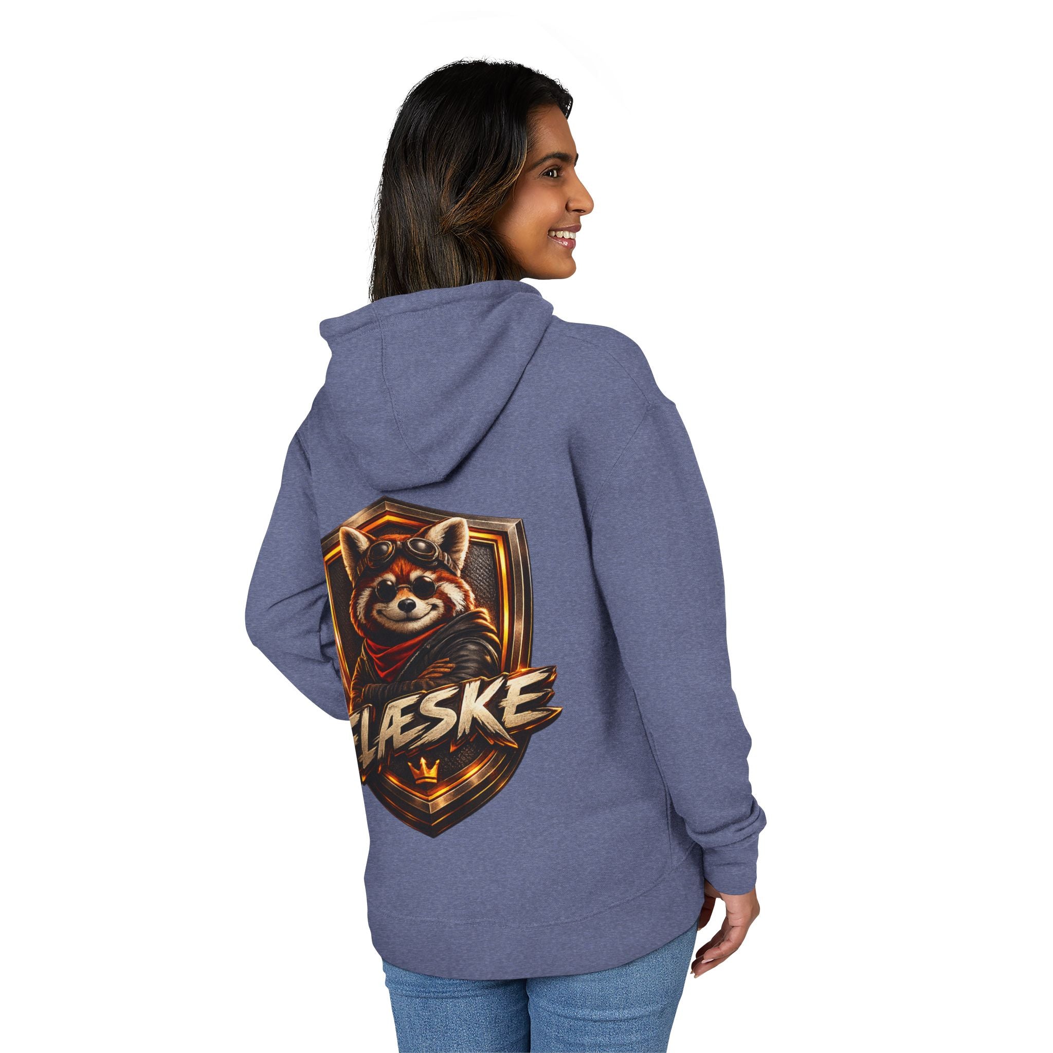 Raccoon Crest Hoodie — "Flæske" Gamer Logo Pullover