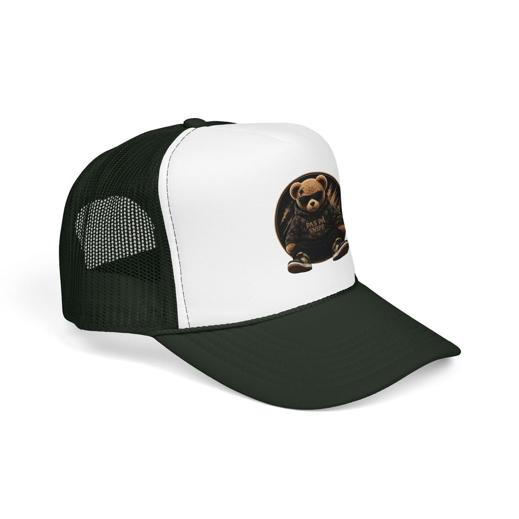 Teddy Bear Trucker Hat — Vintage "Pas de Panier" Patch Cap
