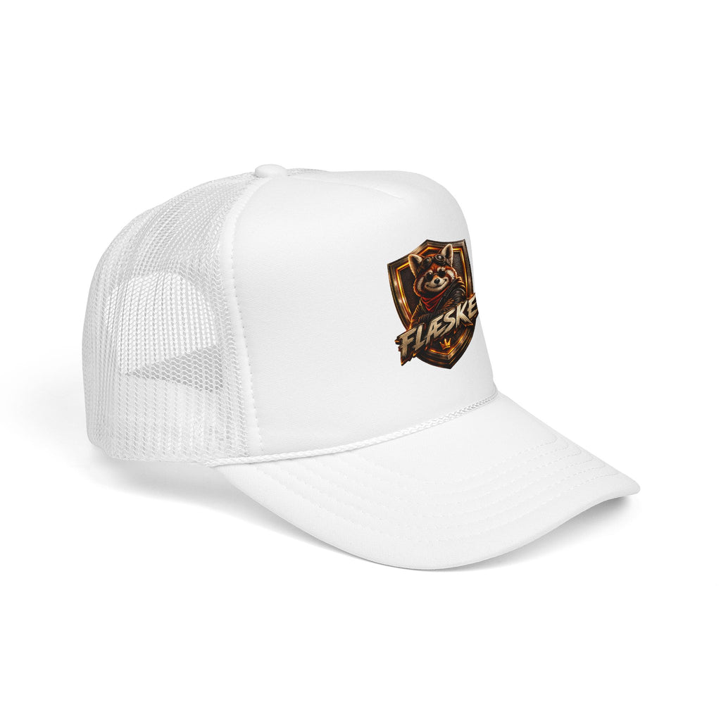 Ember Raccoon Shield Trucker Hat