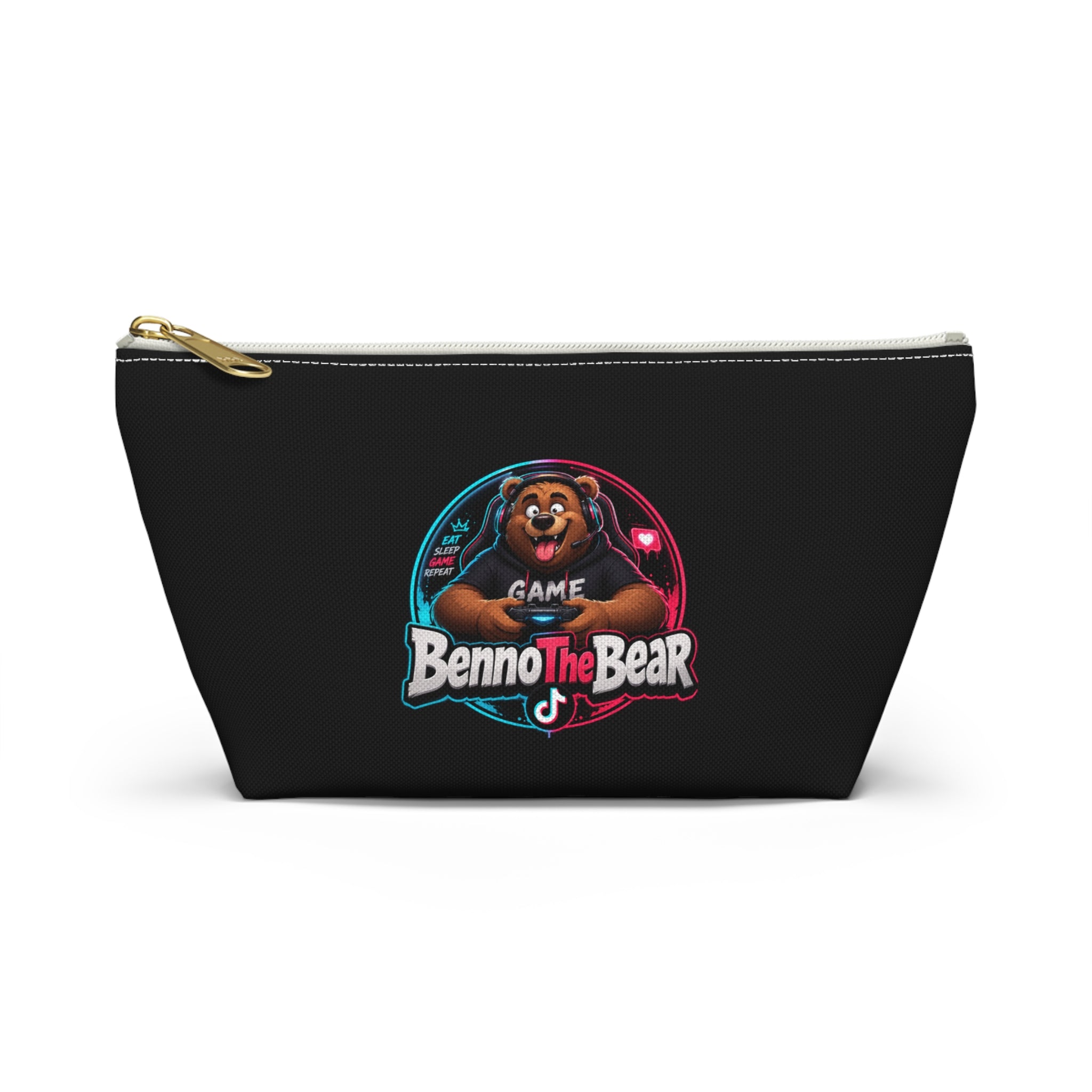 Benno The Bear Gamer Accessory Pouch — T‑Bottom Cosmetic & Tech Organizer