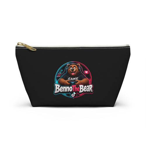 Benno The Bear Gamer Accessory Pouch — T‑Bottom Cosmetic & Tech Organizer