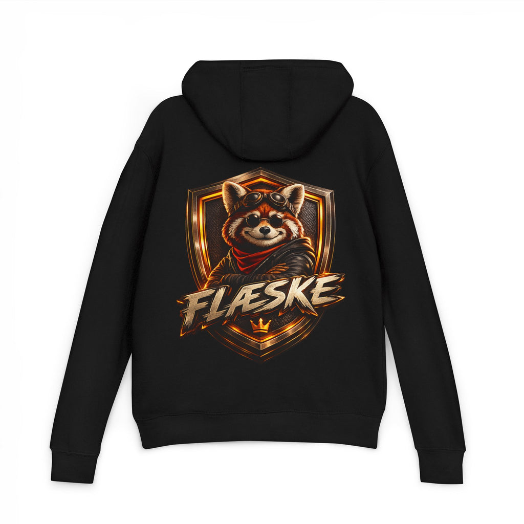 Raccoon Crest Hoodie — "Flæske" Gamer Logo Pullover