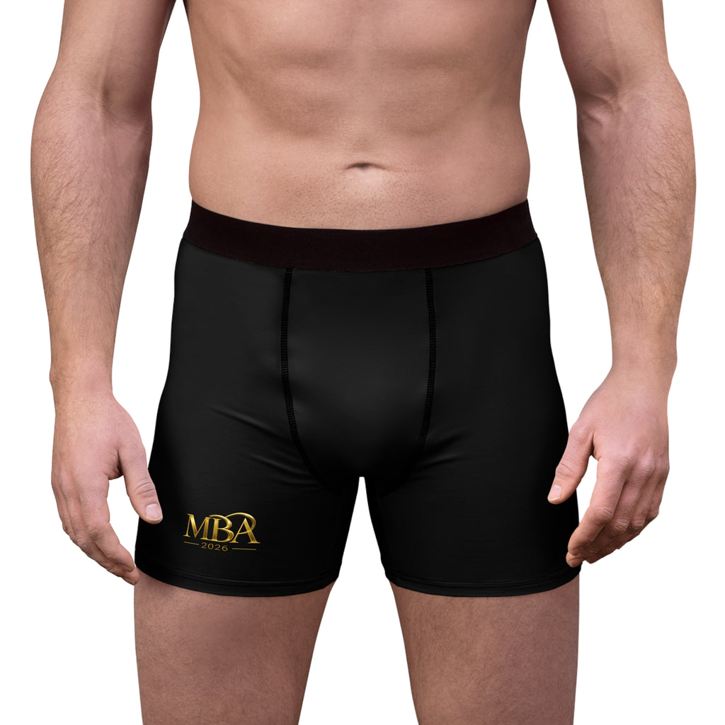 MBA 2026 Men's Boxer Briefs — Gold Logo AOP Performance Underwear