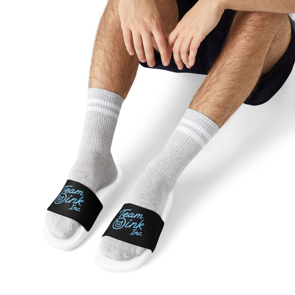 Men's Logo Slide Sandals — Removable Strap Casual Pool & Lounge Slides