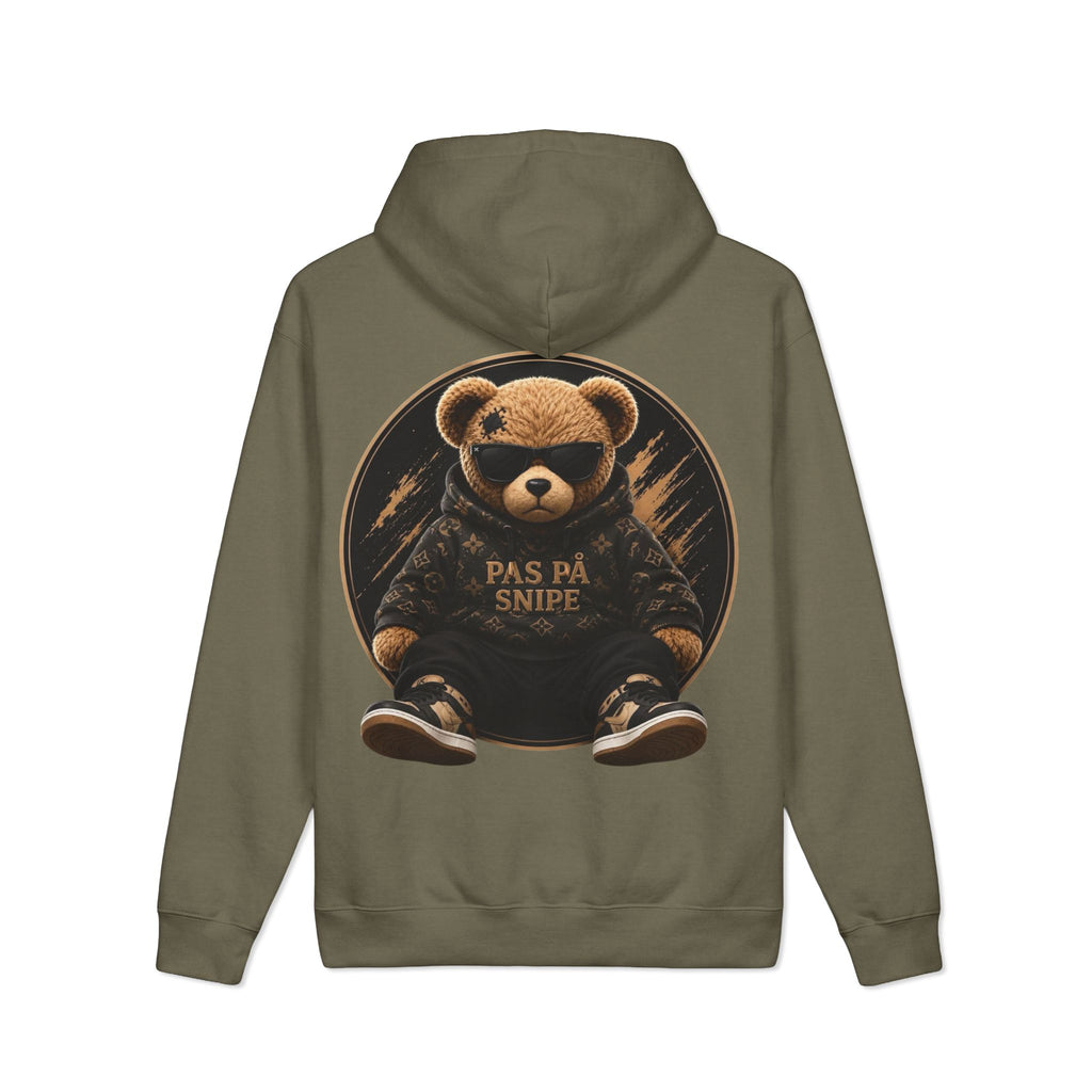 Bear Graphic Hoodie — 'Pas På Snipe' Cozy Streetwear Pullover