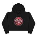Tonemor Heart Badge Crop Hoodie — Retro Valentine Graphic Crop Hoodie