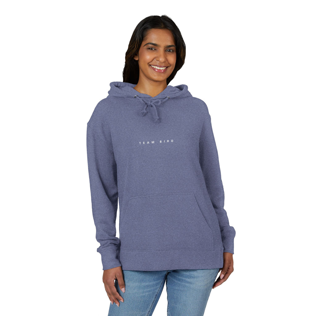 Butterfly Graphic Hoodie — "Team Bird" Blue Wing Pullover