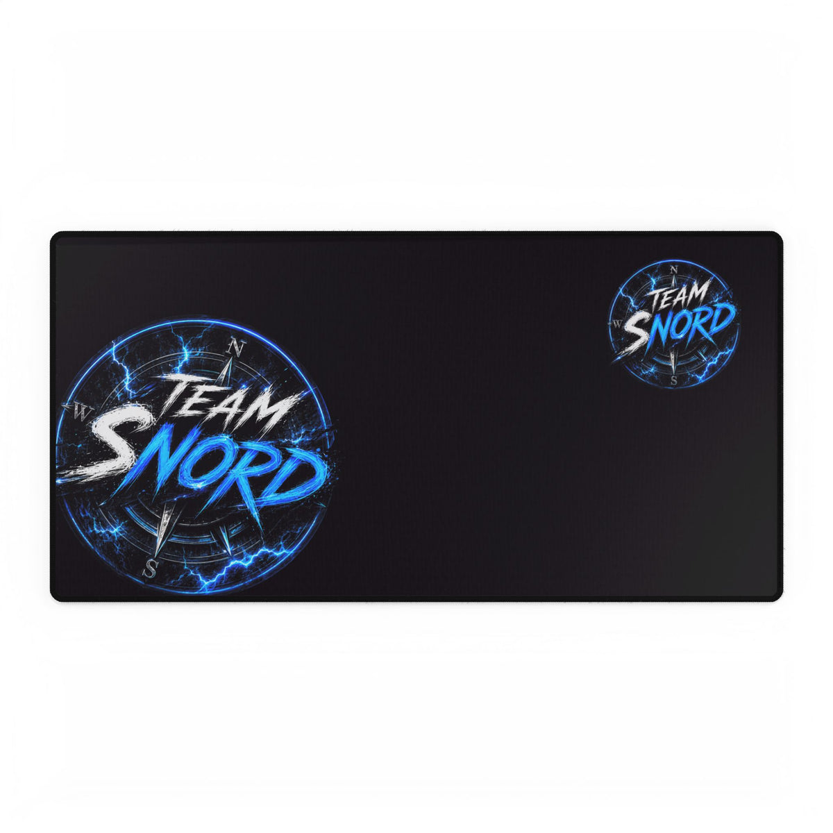 Team Snord Gaming Desk Mat — Large Mousepad with Blue Lightning Logo