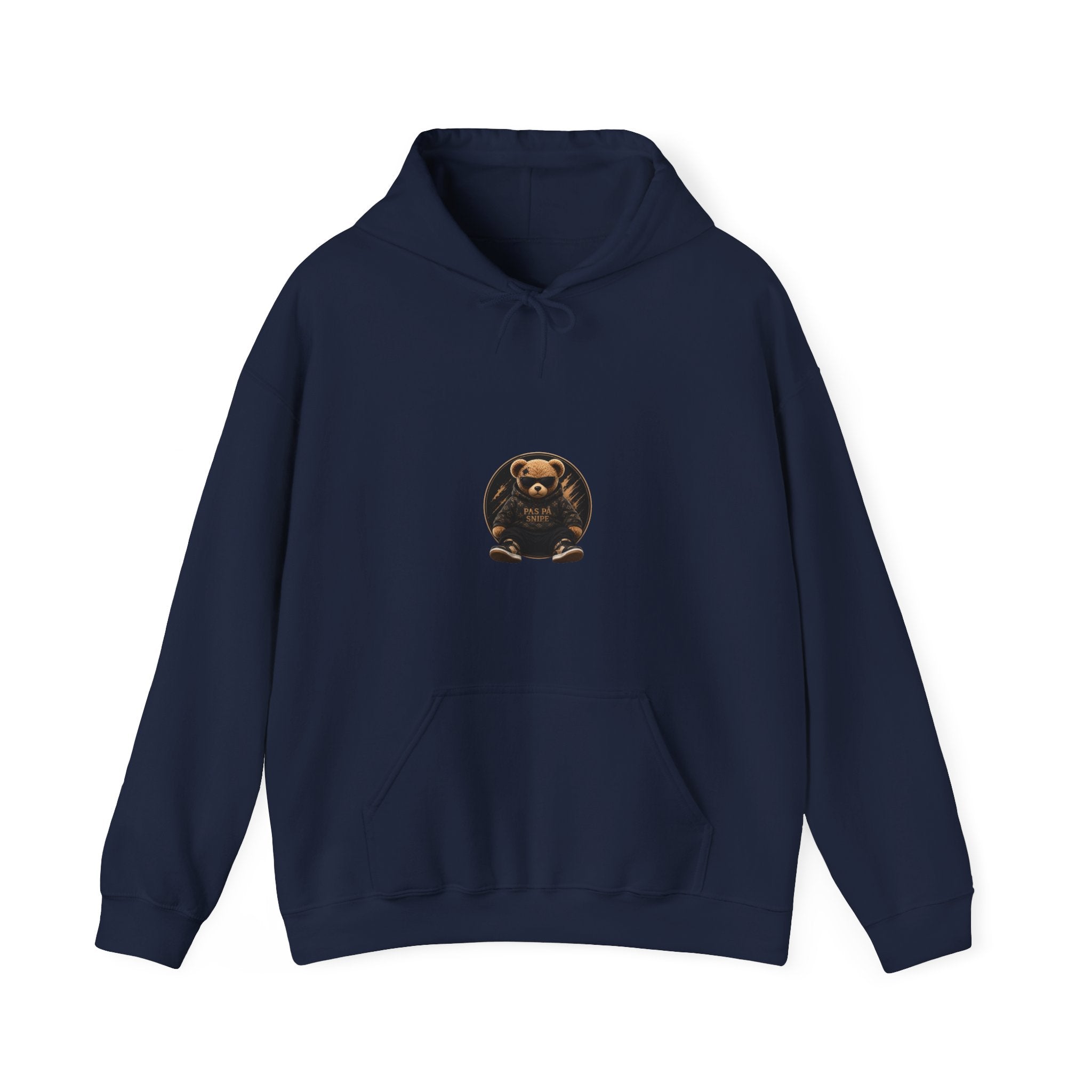 Bear Graphic Hoodie — 'Pas de Swipe' Cute Round Bear Pullover