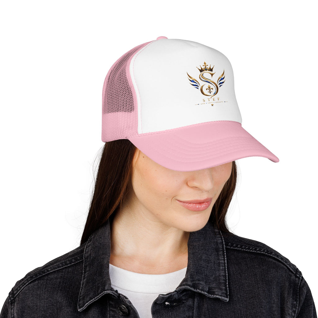 Embroidered Royal S Crest Trucker Hat – Gold Crown & Wings Foam Cap