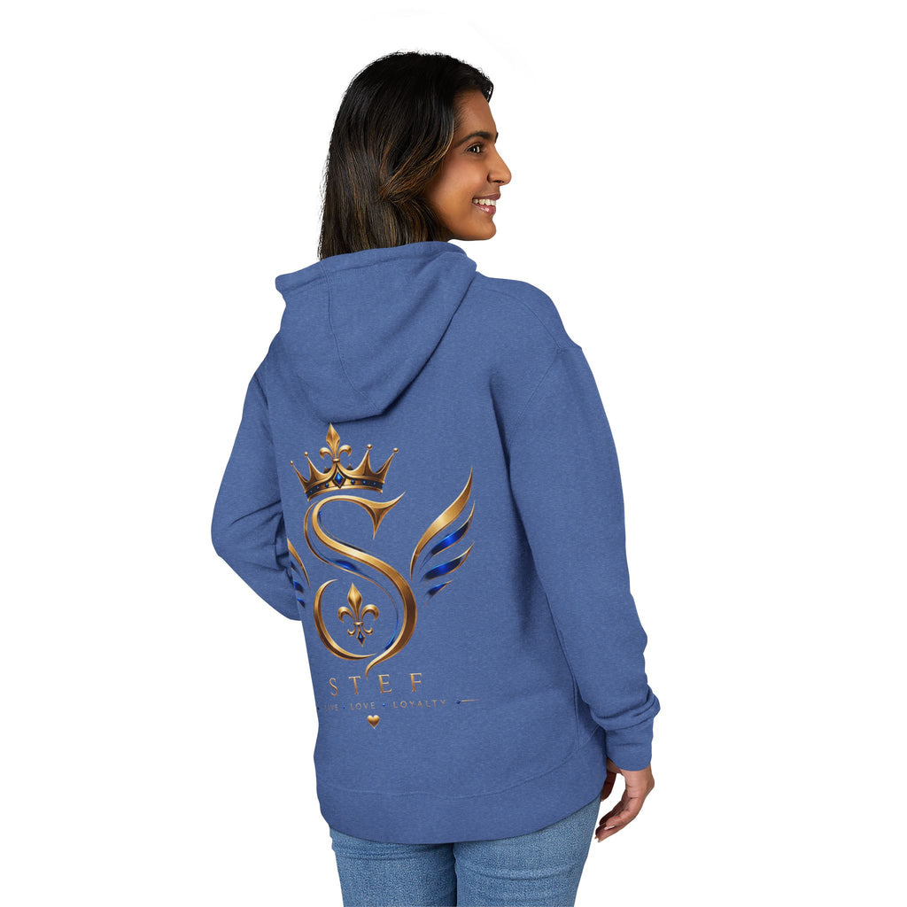 Crown S Wings Hoodie — Gold Fleur-de-Lis Logo French Terry Sweatshirt