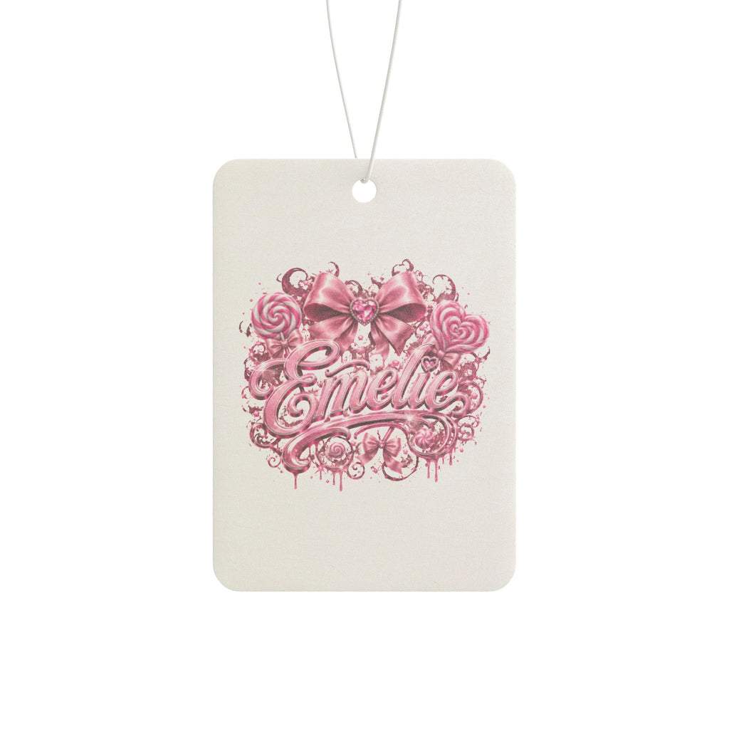 Pink Floral 'Sweets' Car Air Freshener — Sweet Candy Scented Ornament