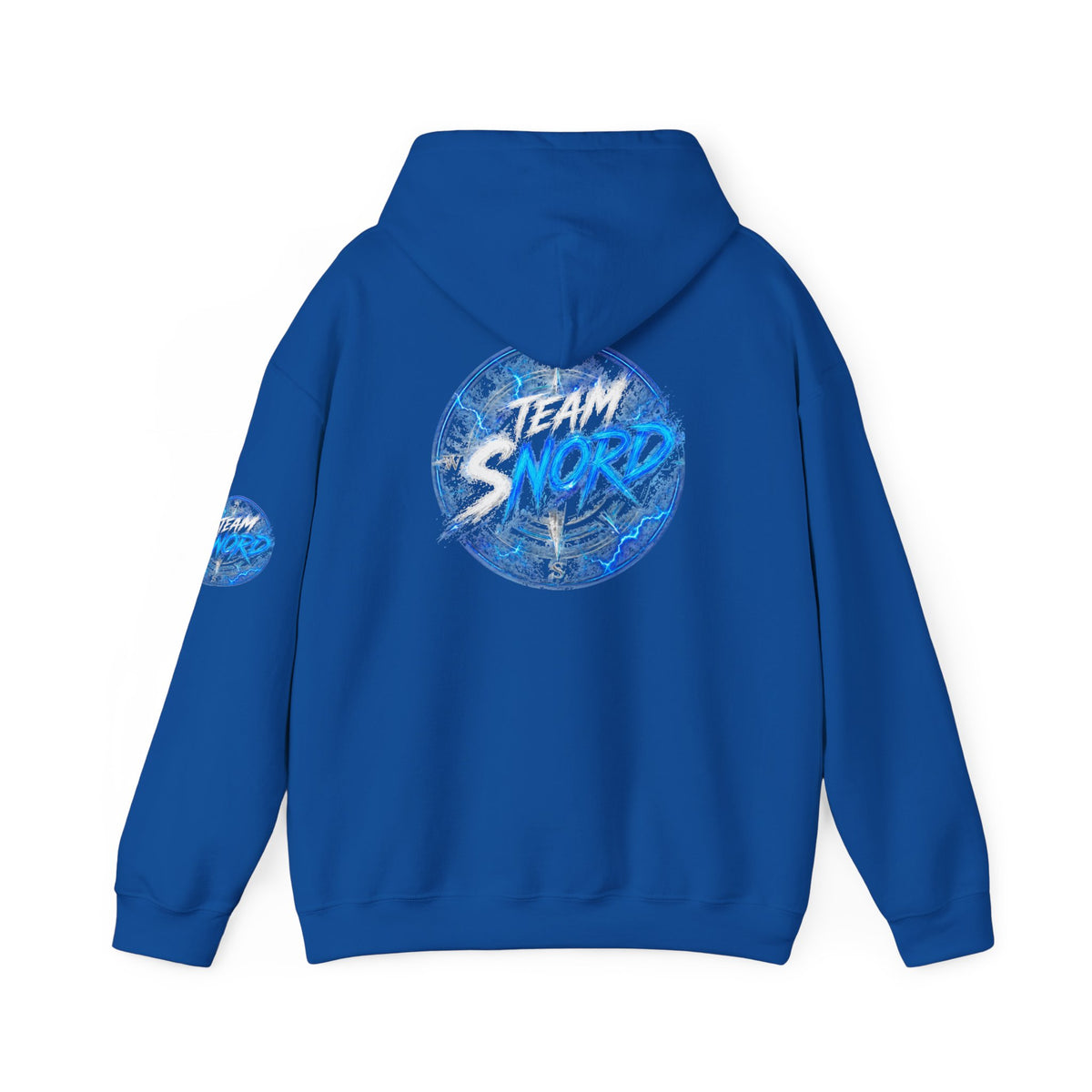 Nord Globe Hoodie — Blue Vintage Graphic Hooded Sweatshirt
