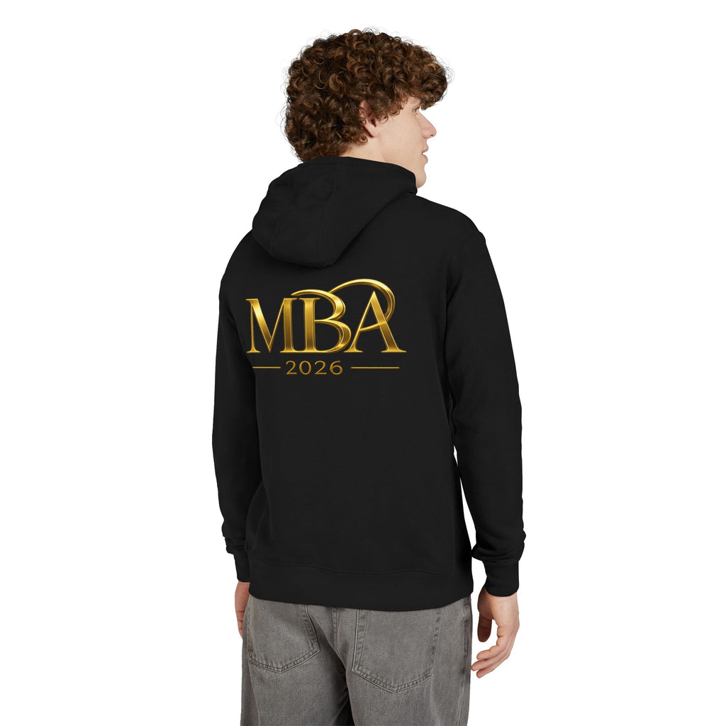 MBA 2026 Hoodie — Gold Crest Graduation Pullover