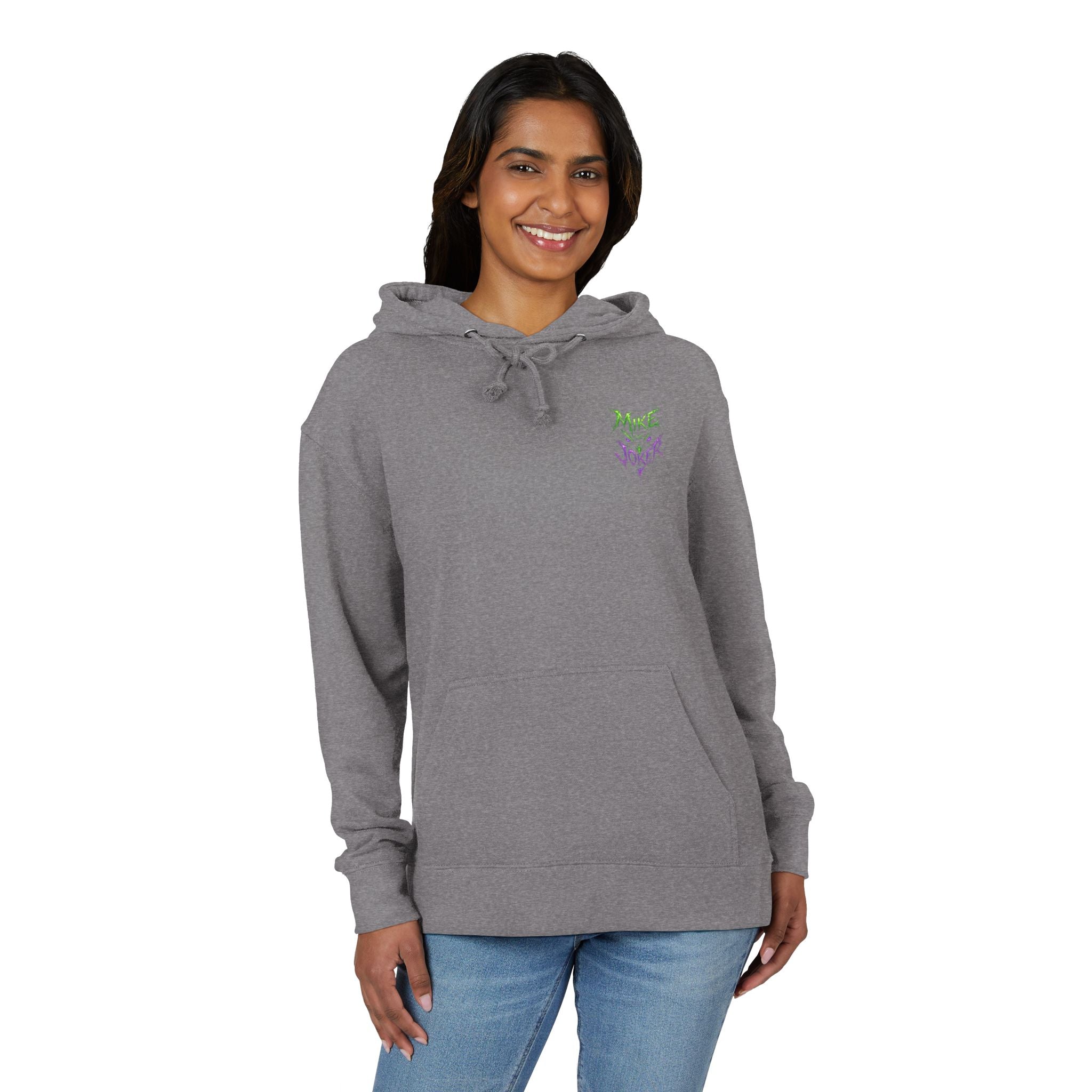 Joker Graphic Hoodie — "Mike the Joker" Neon Green & Purple Streetwear