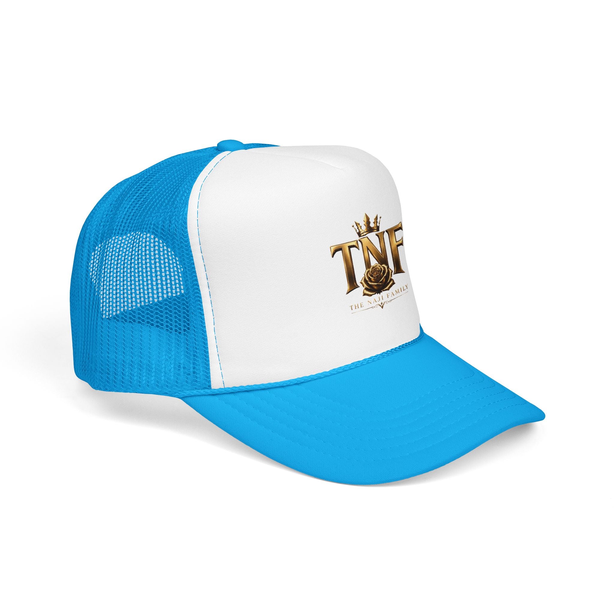 TNF Gold Rose Trucker Hat — The Dark Family Logo Foam Cap