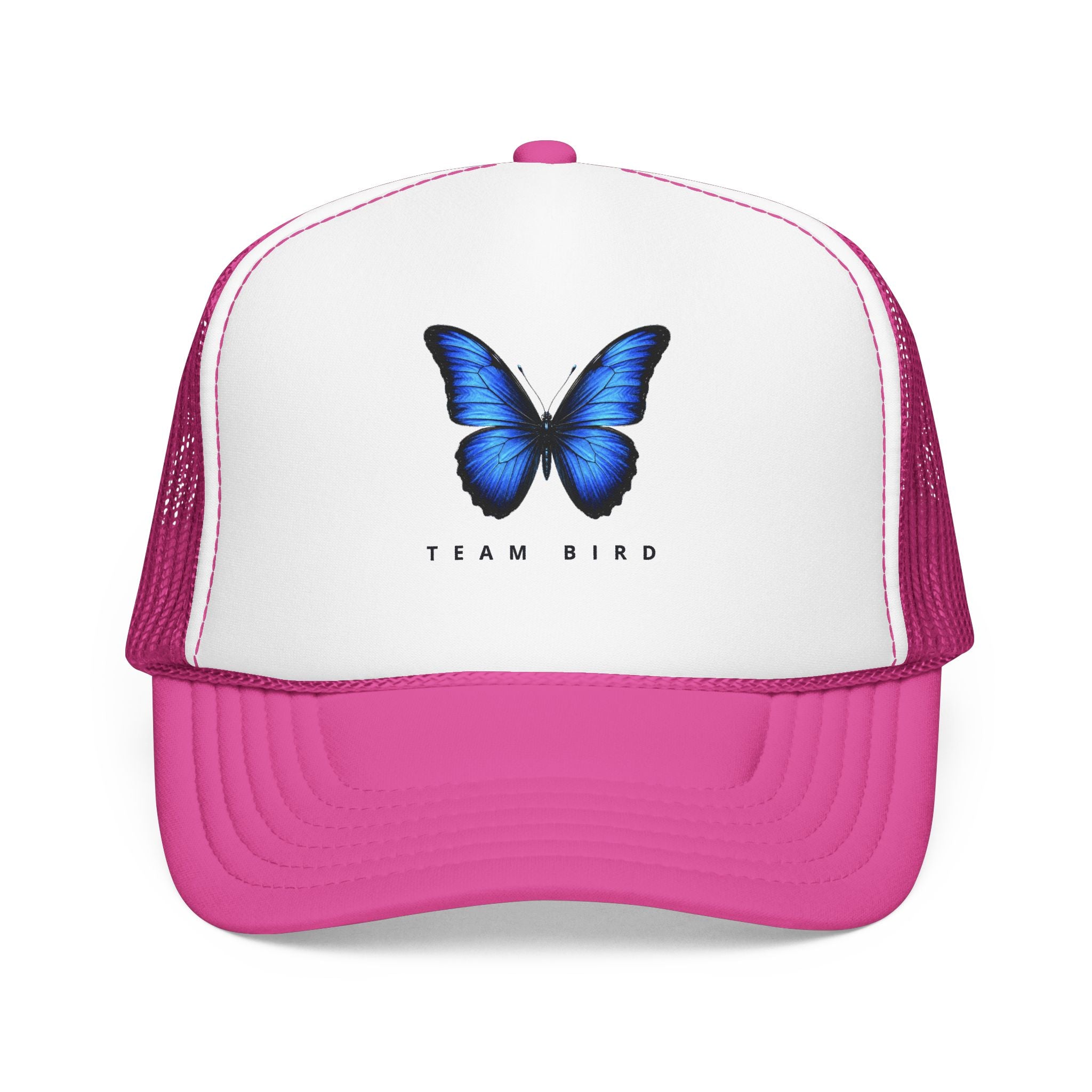Blue Butterfly Trucker Hat — Vibrant Monarch-Inspired Foam Cap