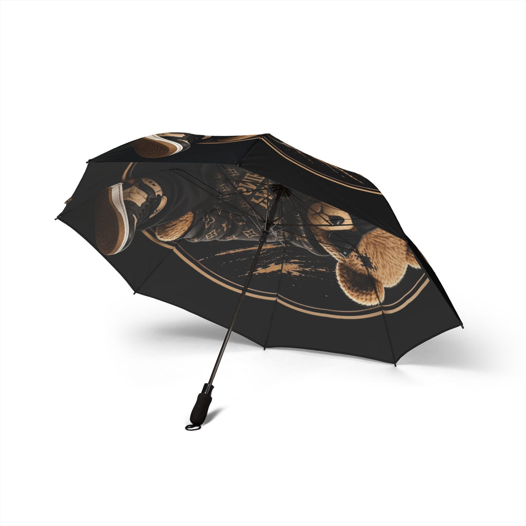 Teddy Bear Sniper Foldable Umbrella - Semi-Automatic Compact Rain Parasol