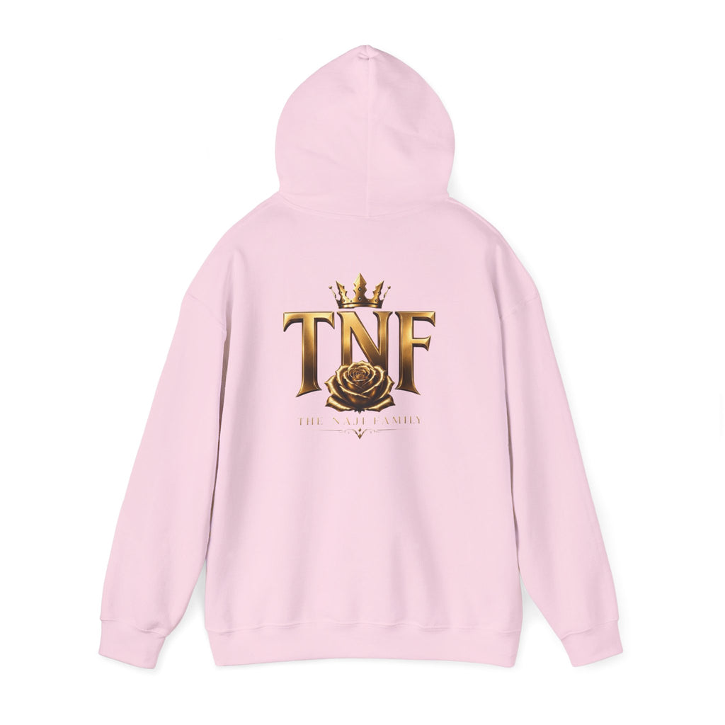 TNF Gold Rose Hoodie — Elegant Crown Logo Pullover