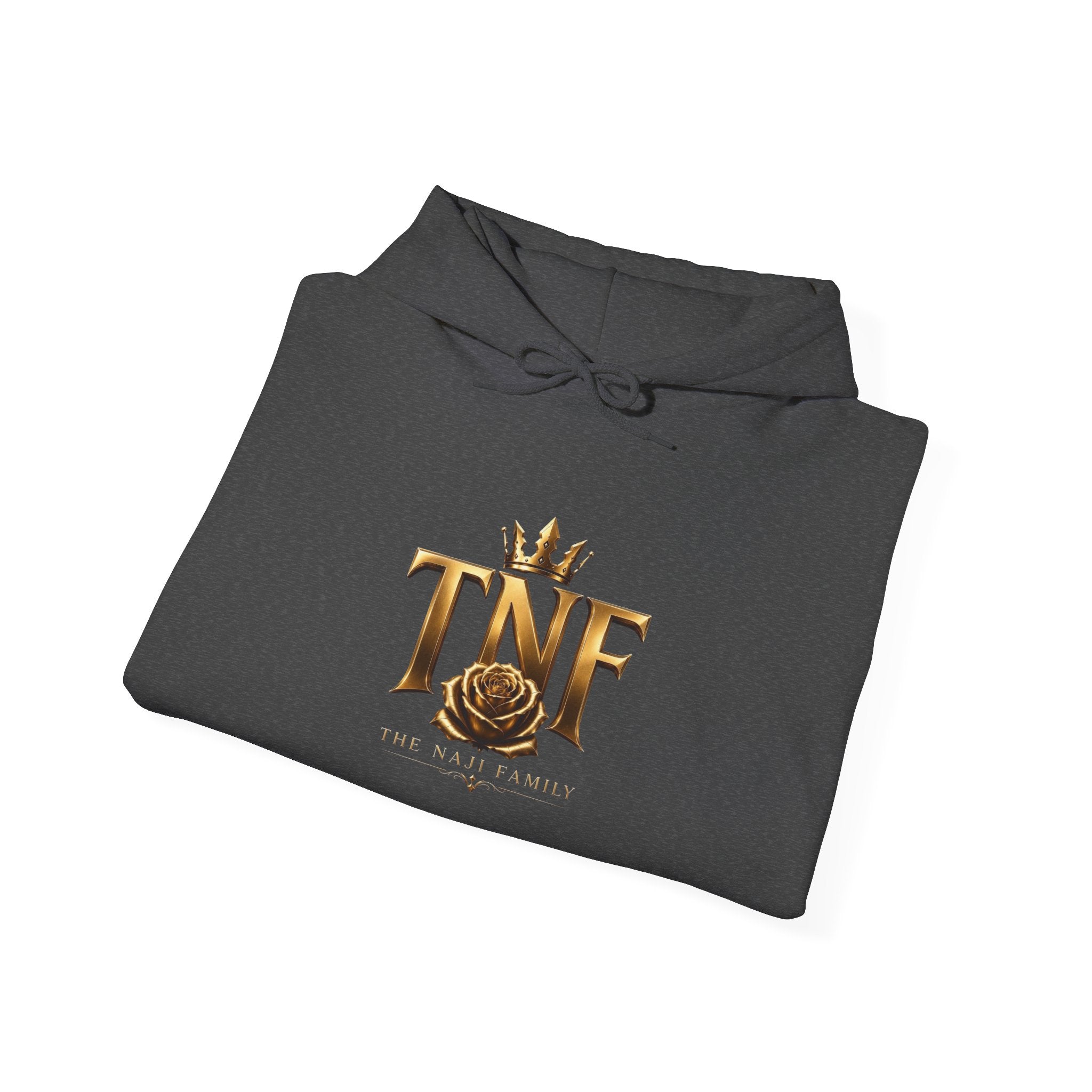 TNF Gold Rose Hoodie — Elegant Crown Logo Pullover