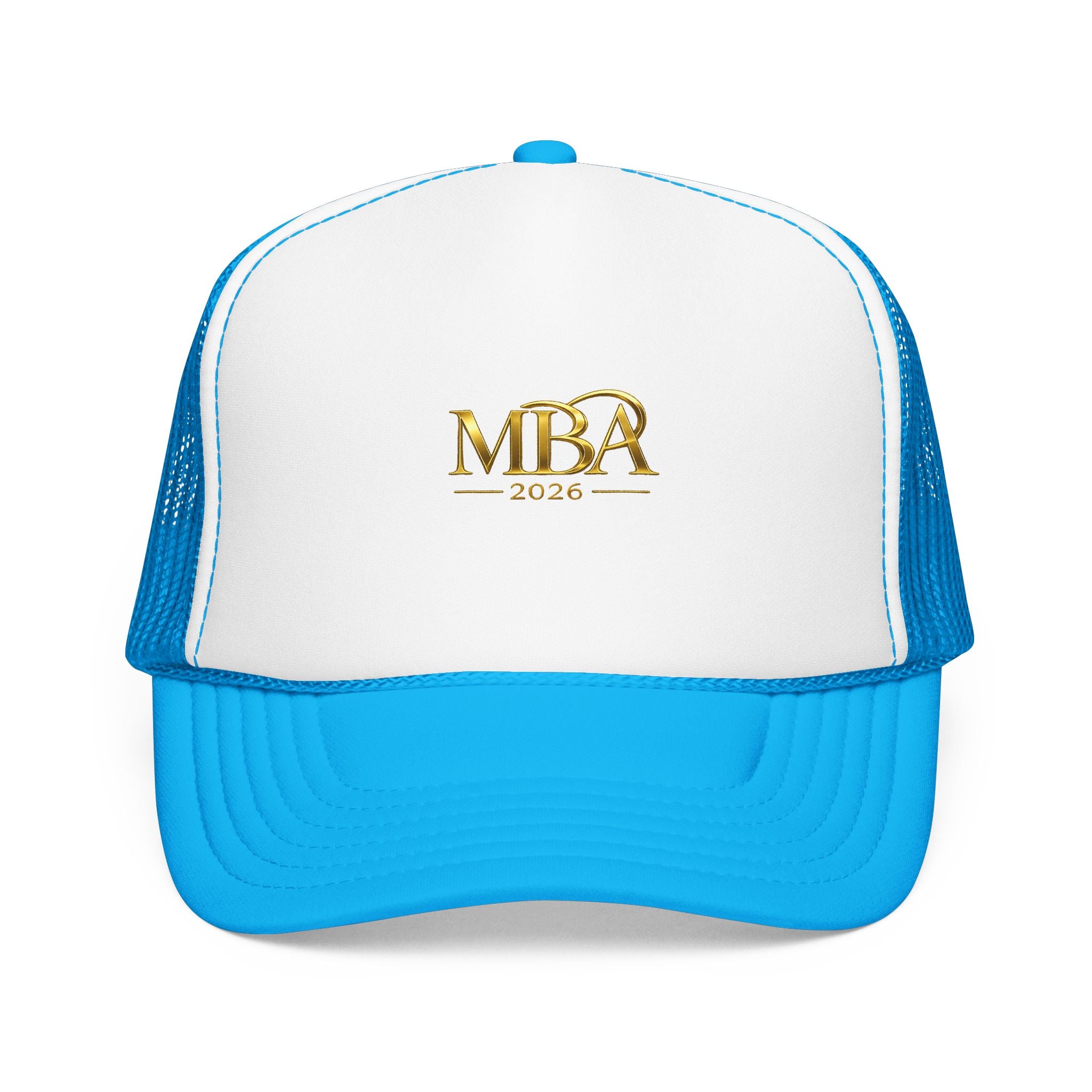 MBA 2026 Trucker Hat - Gold Embroidered Foam Mesh Cap