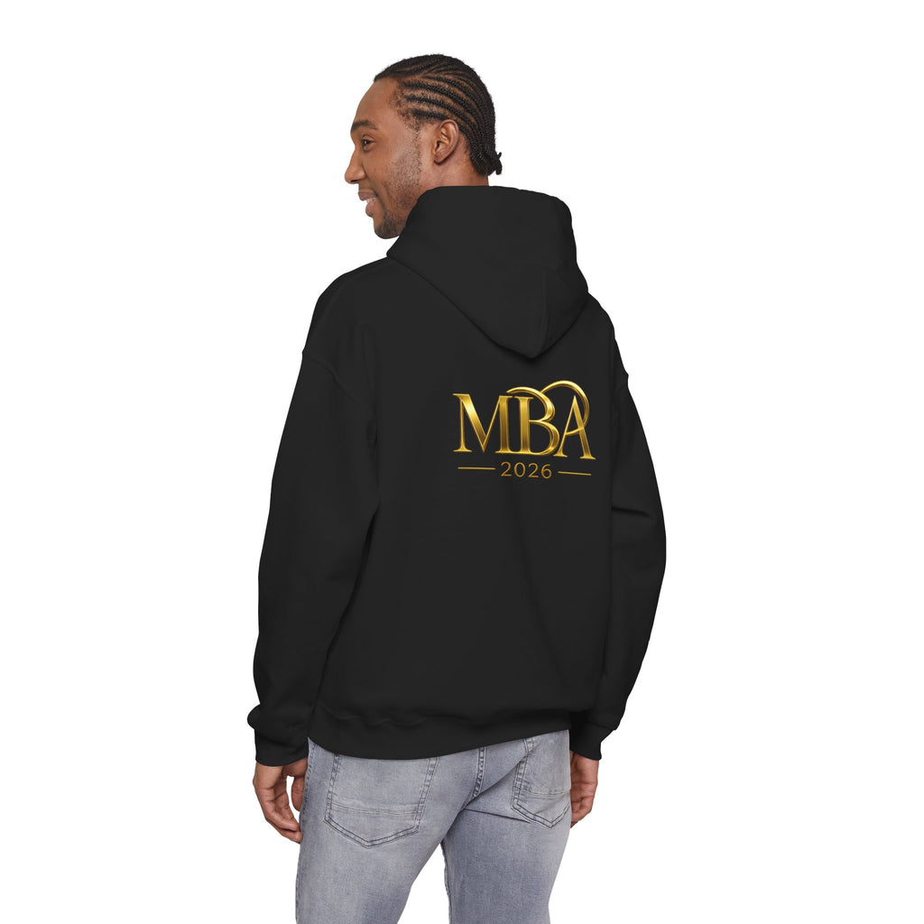MBA 2026 Gold Logo Hoodie — Graduation/Alumni Commemorative Sweatshirt