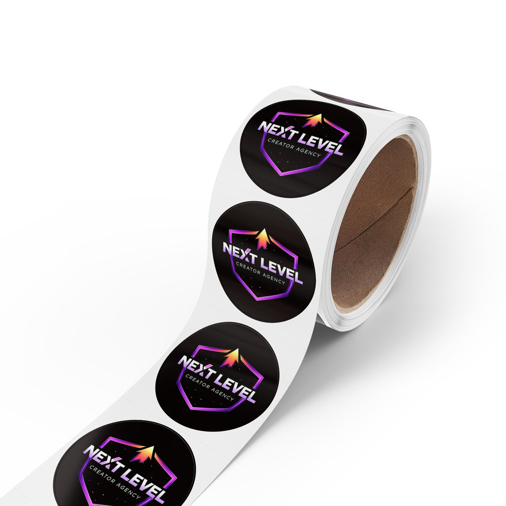 Next Level Round Sticker Labels – Branded Logo Sticker Rolls for Packaging & Promotions