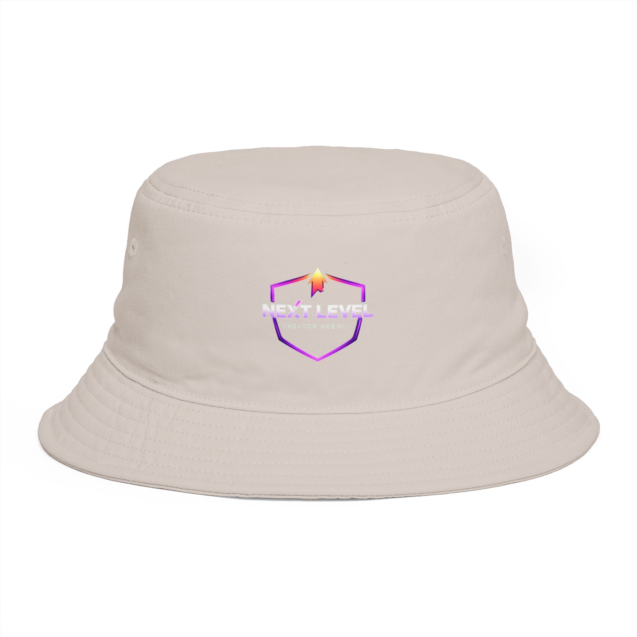 Next Level Creation Agency Brown Bucket Hat — Logo Embroidered Streetwear