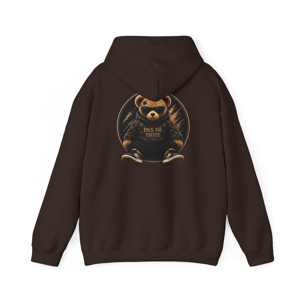 Bear Graphic Hoodie — 'Pas de Swipe' Cute Round Bear Pullover