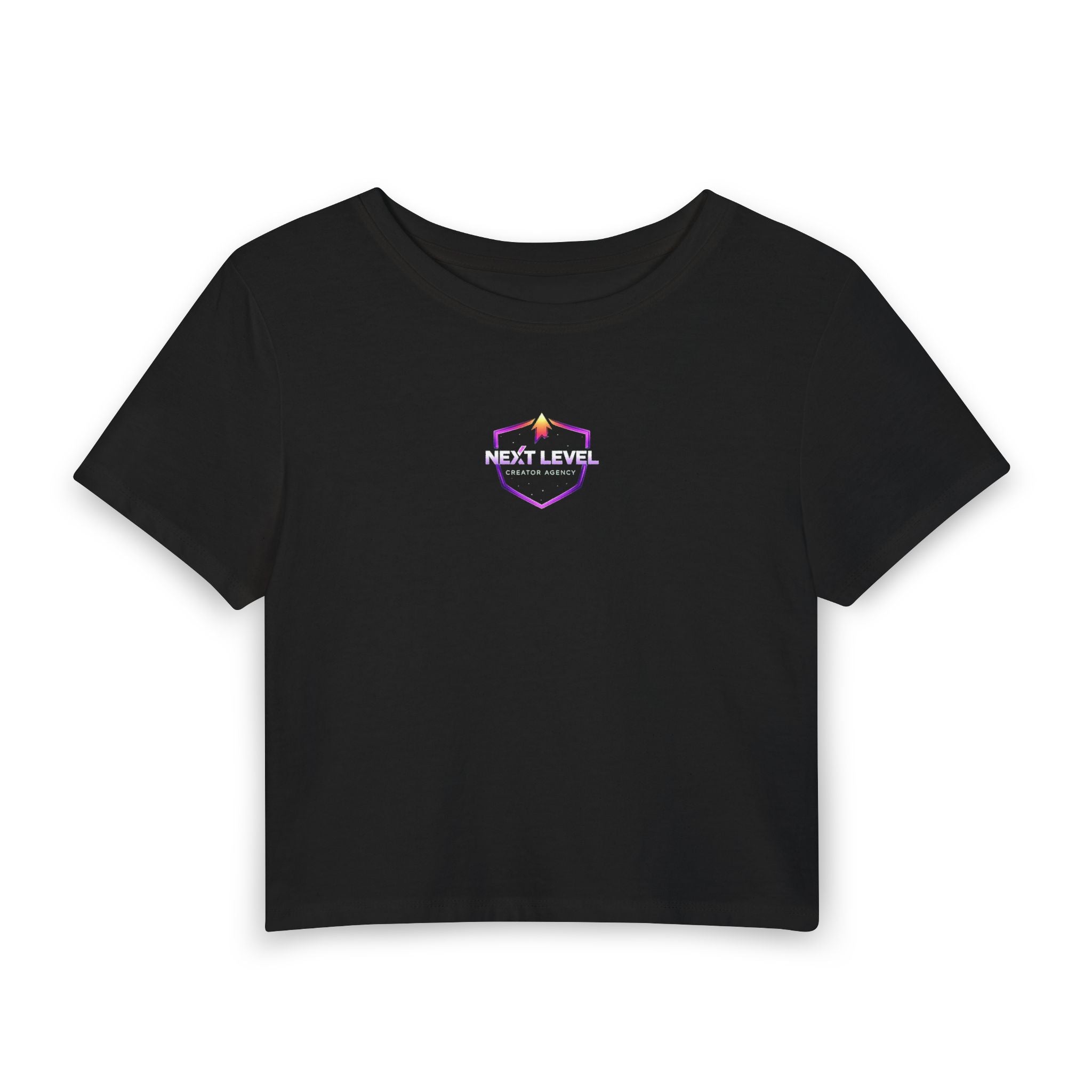 NLC Mini Tarot Vibes Baby Tee - Small Chest Cardistry Graphic Women's Crop Top