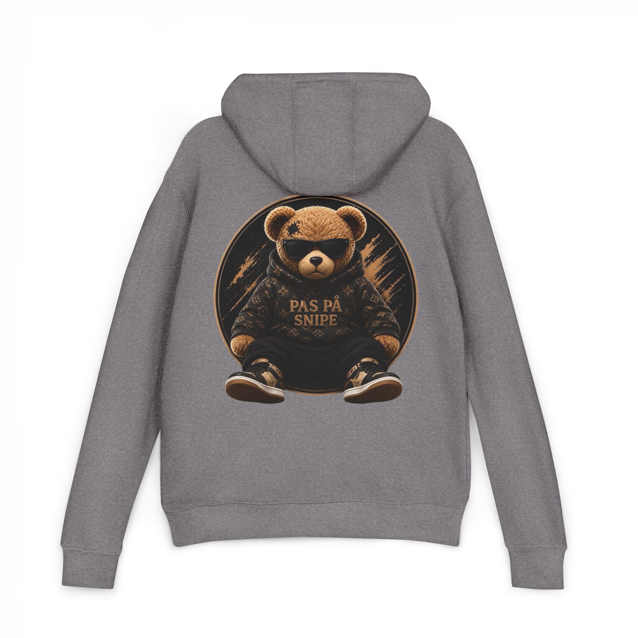 Teddy Bear Hoodie — 'Pas På Snipe' Graphic Pullover