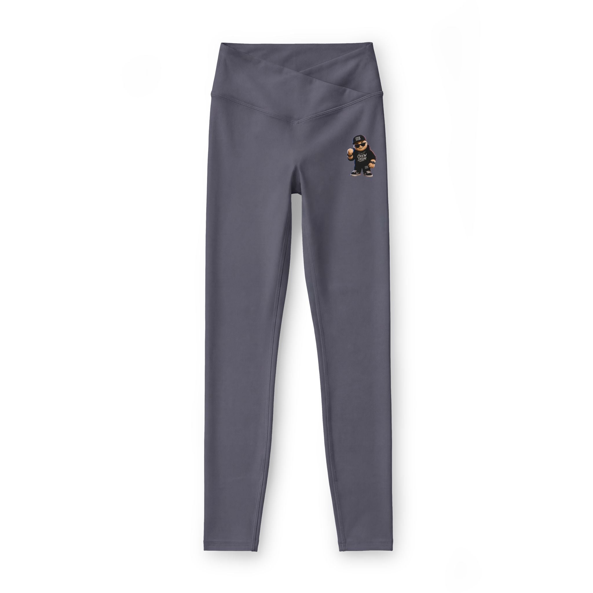 Women’s Luxe Leggings — Black High-Waist Workout Leggings with Small Gorilla Graphic
